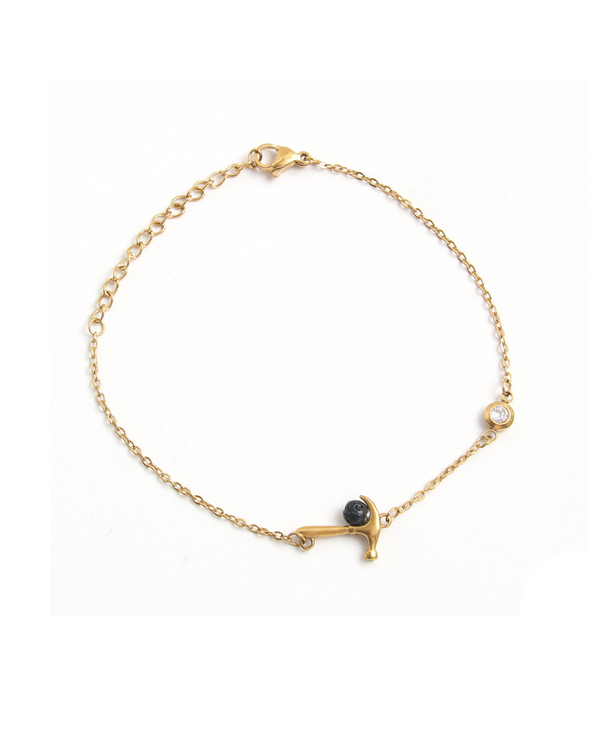 Steel bracelet bath lava hammer