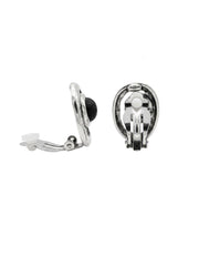 Oval lava earring