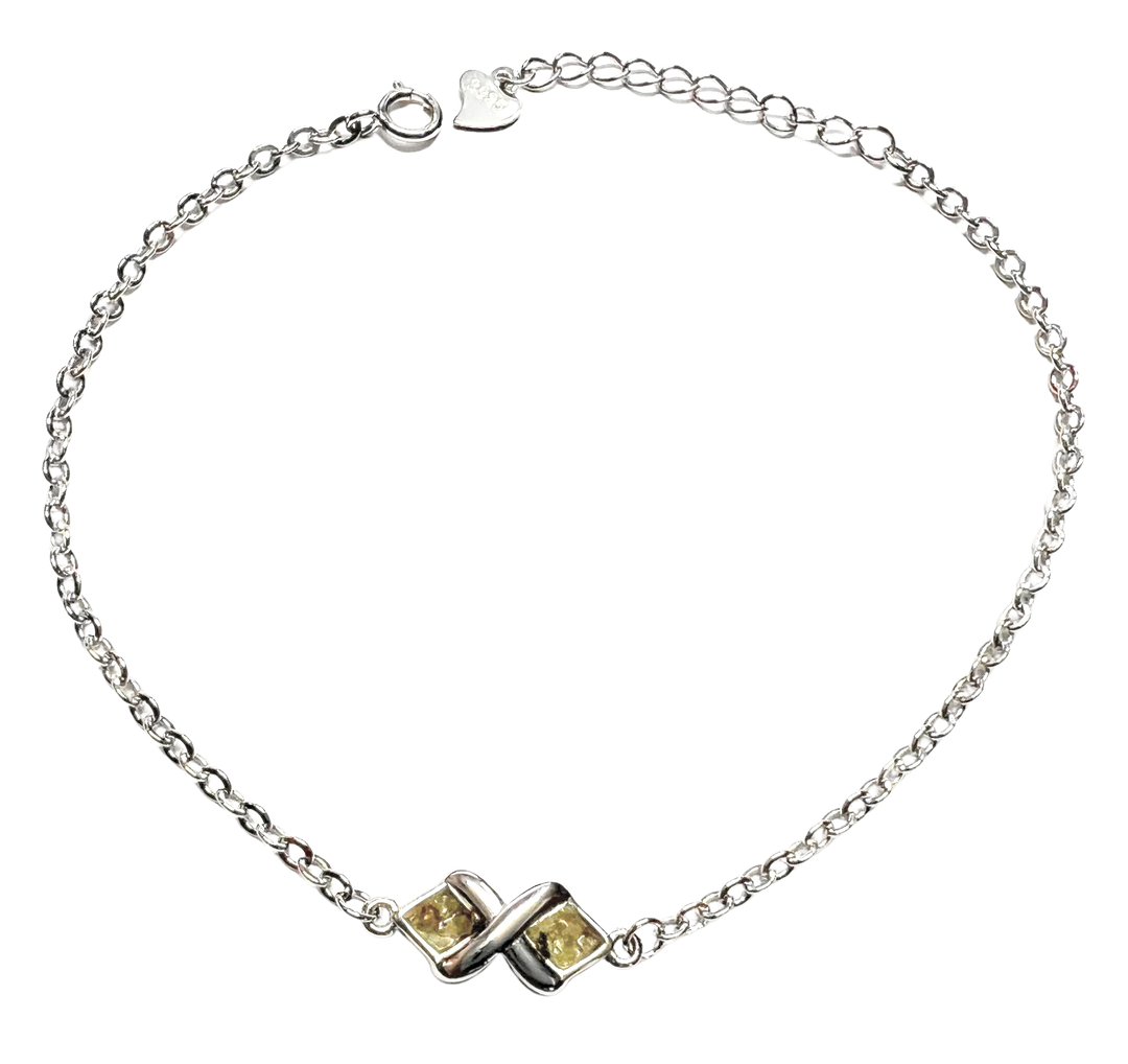Pulsera de Plata con Olivina Barroca