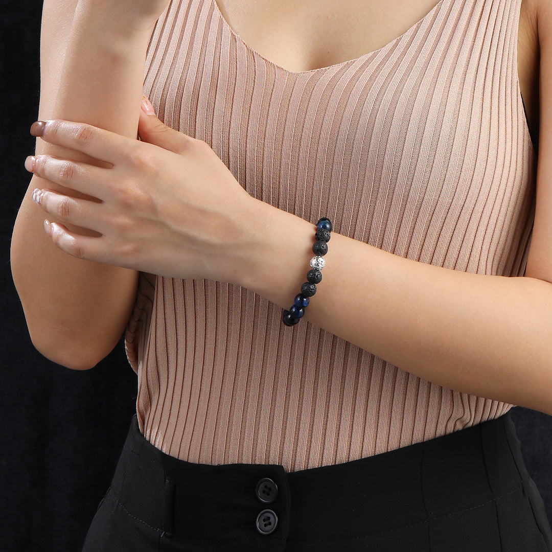 Pulsera ojo de tigre azul aromaterapia