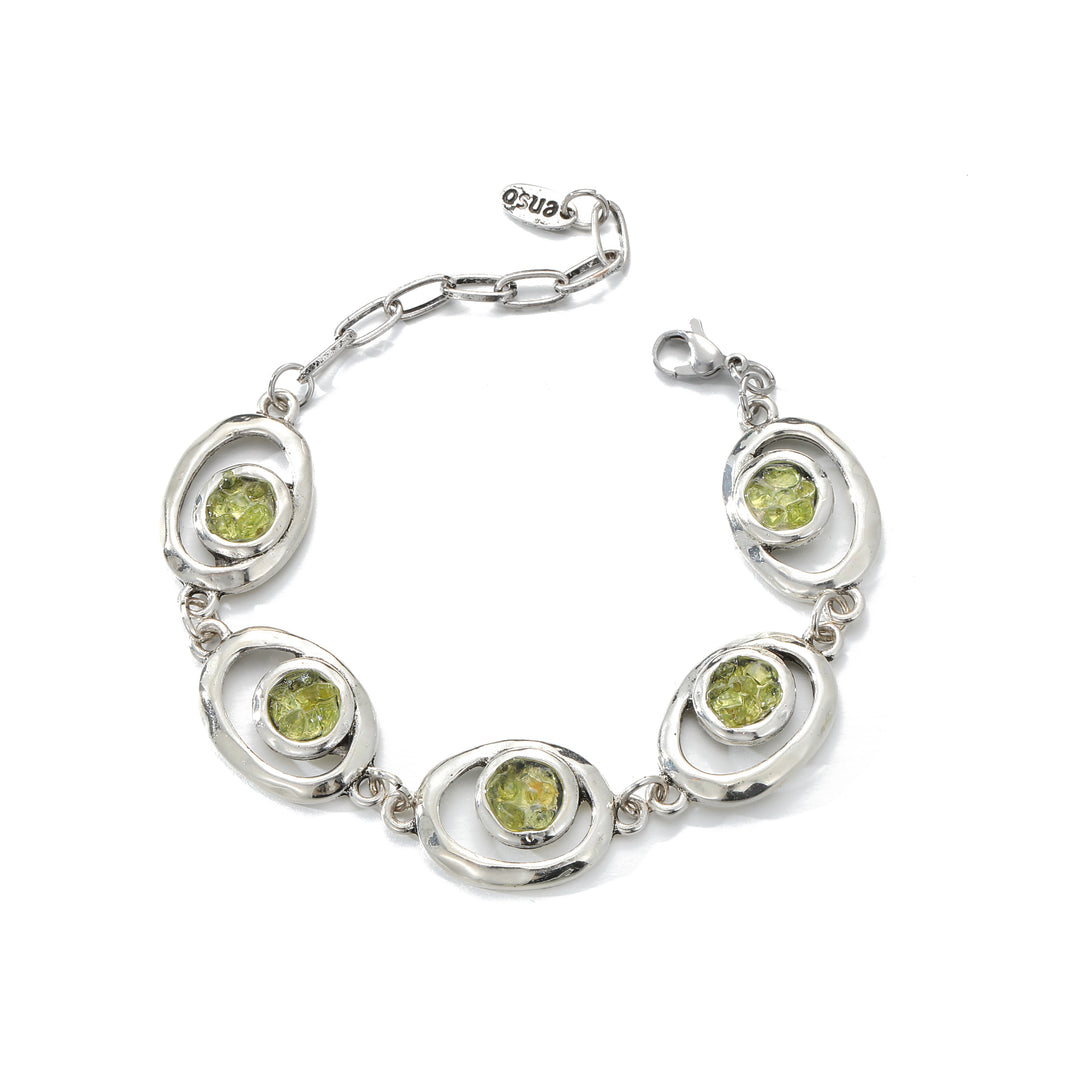 Pulsera olivina ovalos
