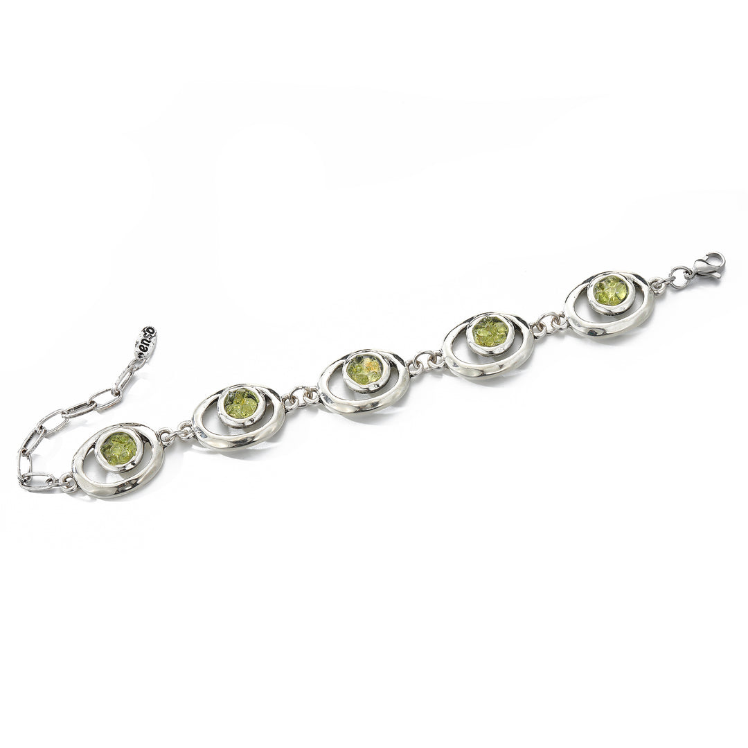  Pulsera olivina ovalos 