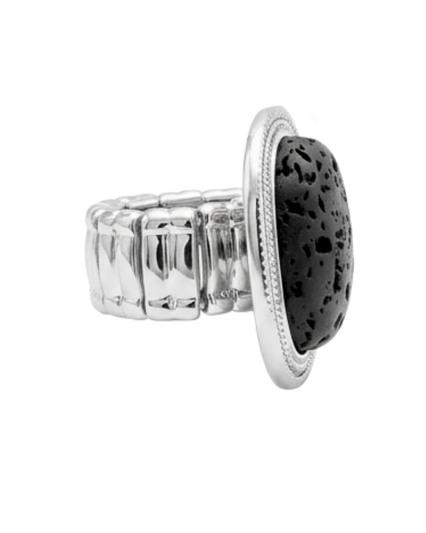 Anillo elástico lava negro