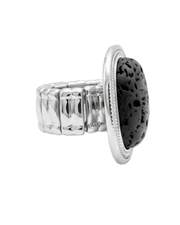 Anillo elástico lava negro