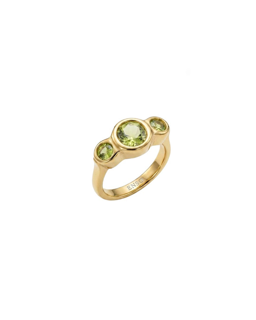 Peridot gold plated steel bath ring