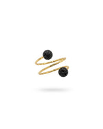 Load image into Gallery viewer, Gold plated steel ring washes two balls
