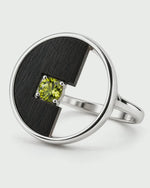 Load and play video in Gallery viewer, Sterling silver ring with set peridot
