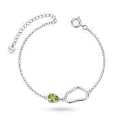 Sterling silver peridot bracelet