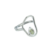 Anillo plata olivina barroca