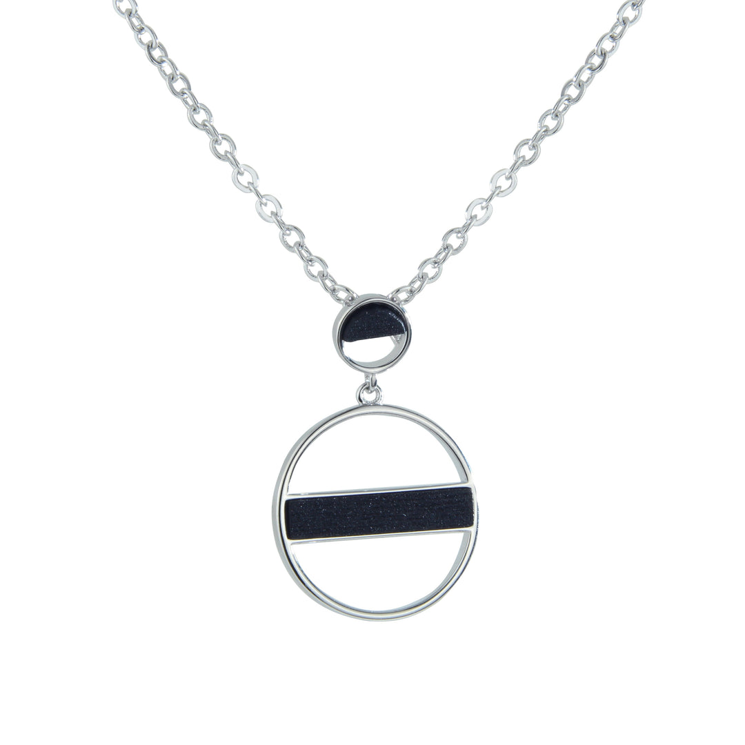 Colgante de plata con madera de palmera