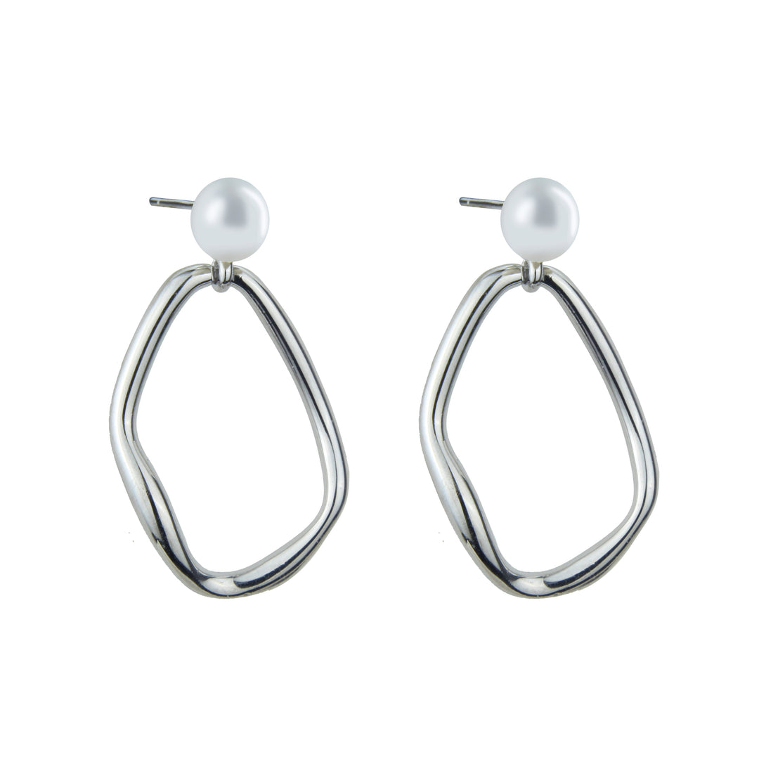 Pendientes de plata con perla