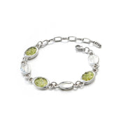  Pulsera olivina ovalos